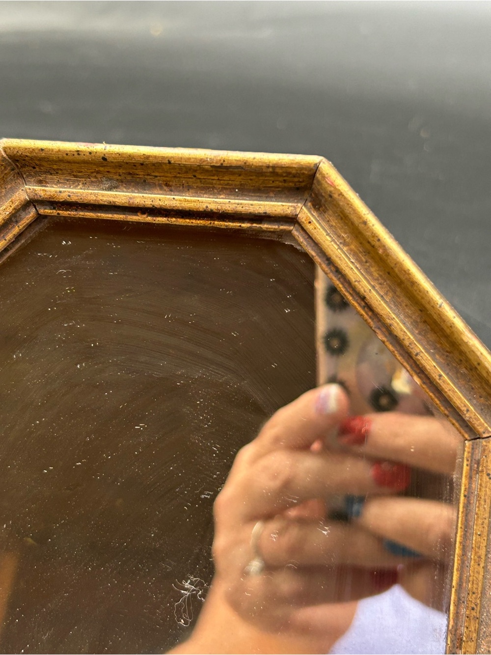 Octagonal Decorative framed mirror small - Picture 3 of 4